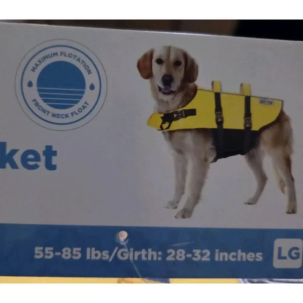 Dog Life Jacket Medium 55 To 85 pds Outward Hound Granby Splash with Chin Float